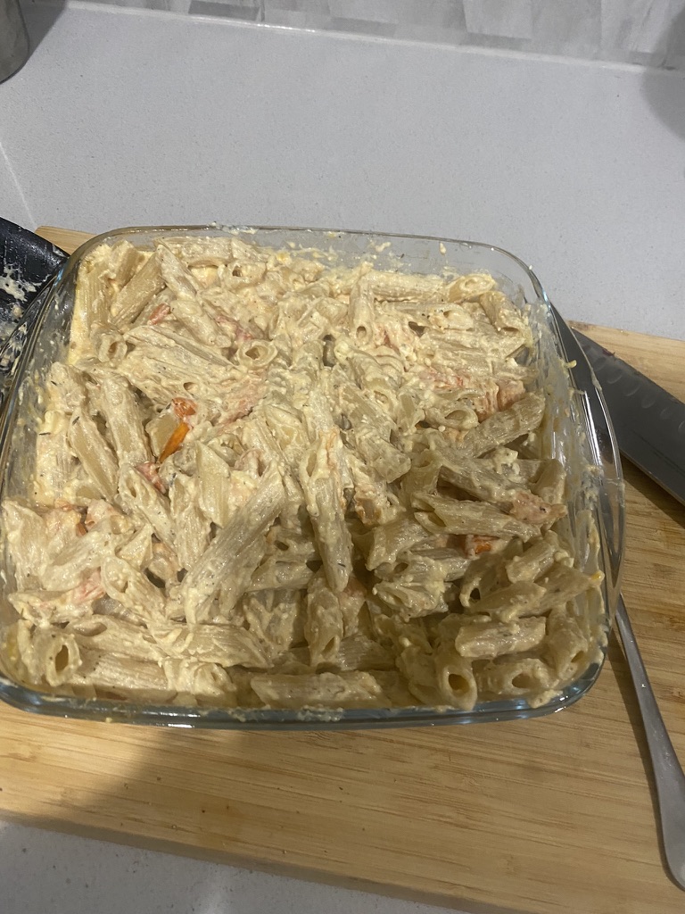 Pumpkin and feta pasta