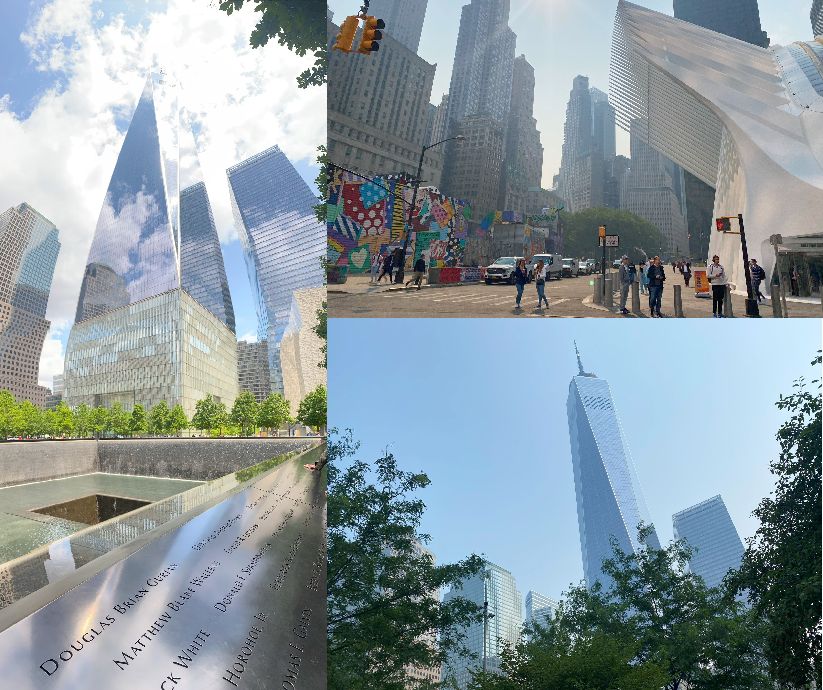 The side of the twin-towers at the World Trade Centre